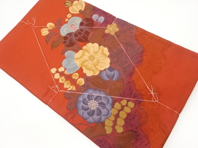 未使用品　道長取に辻ヶ花模様織り出し袋帯